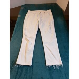 Joe's Jeans White Cropped Ankle Jeans